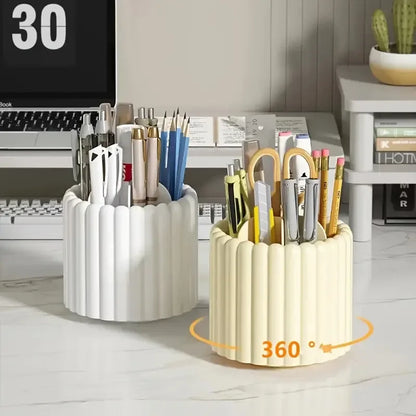 360° Rotating Makeup Brush Organiser with Cover – view 16