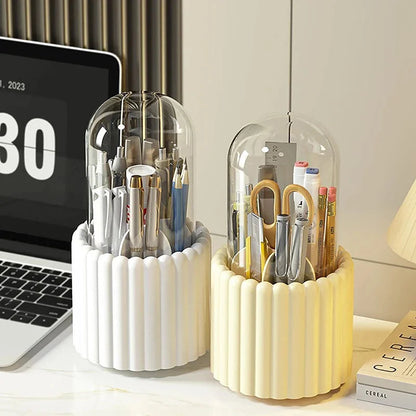 360° Rotating Makeup Brush Organiser with Cover – view 20