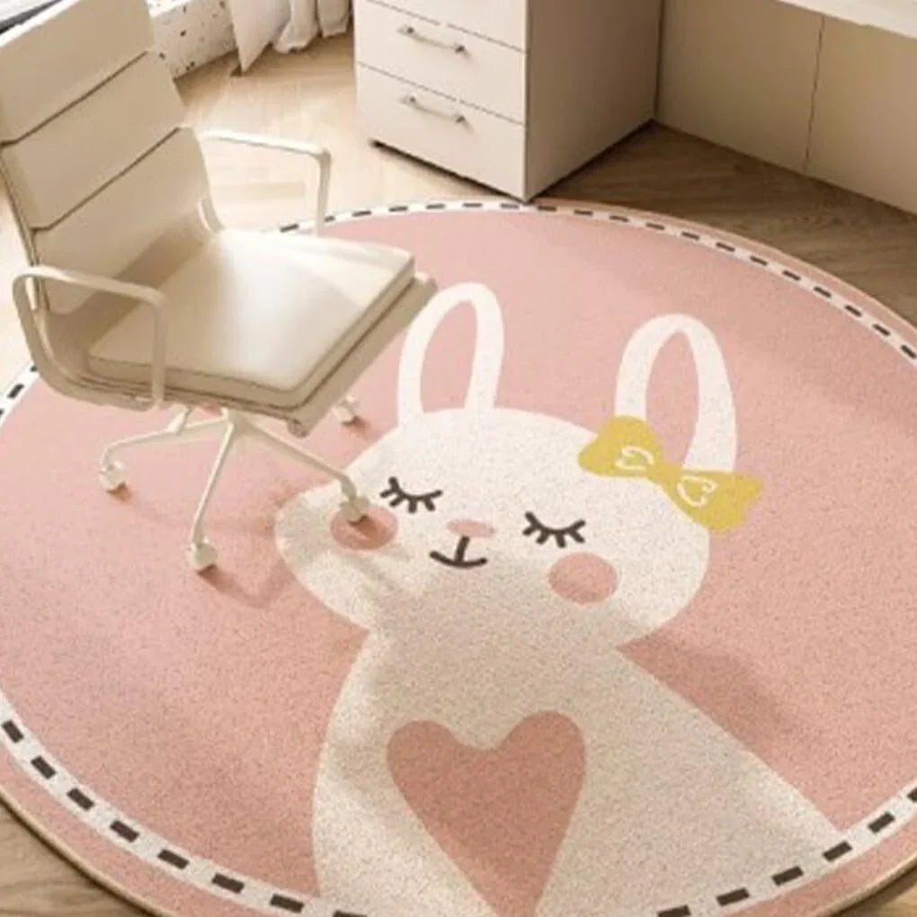 Round Bunny Non-Slip Kids Rug – view 2