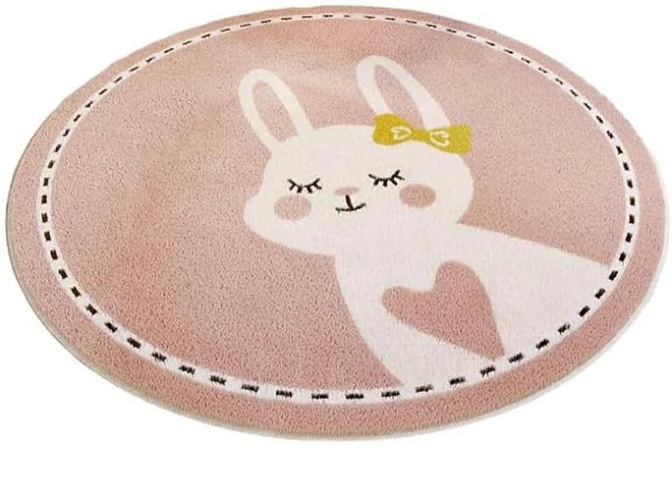 Round Bunny Non-Slip Kids Rug – view 5