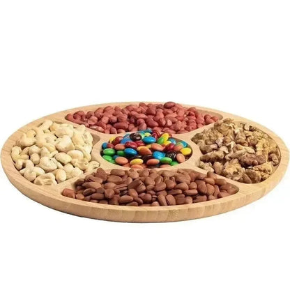 Round Divided Bamboo Serving Tray – view 6