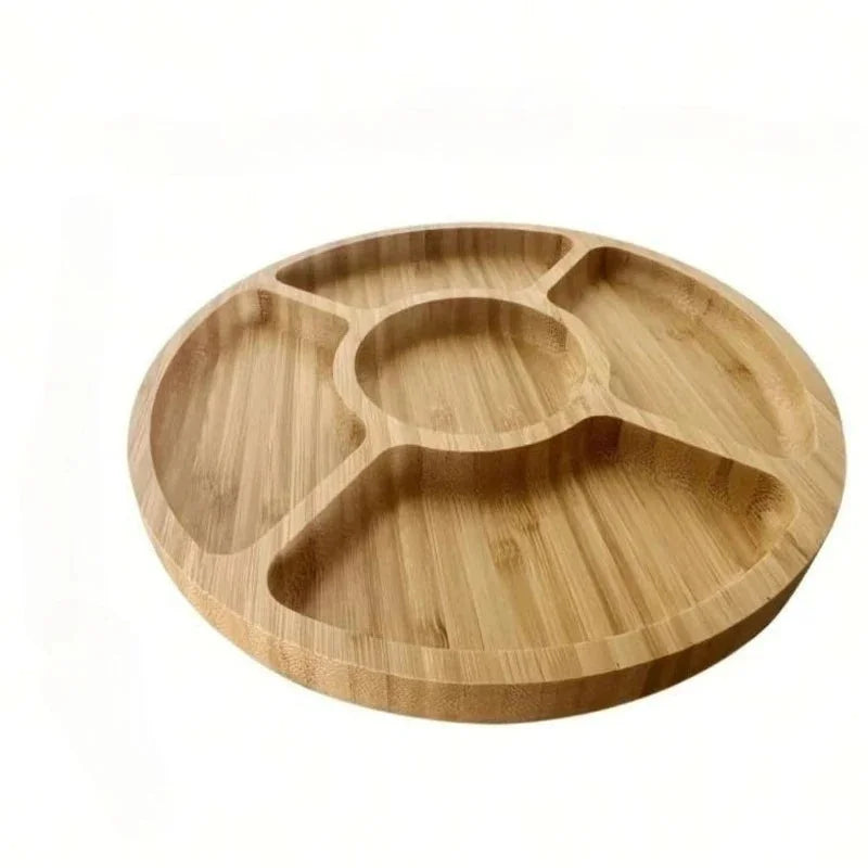 Round Divided Bamboo Serving Tray – view 7