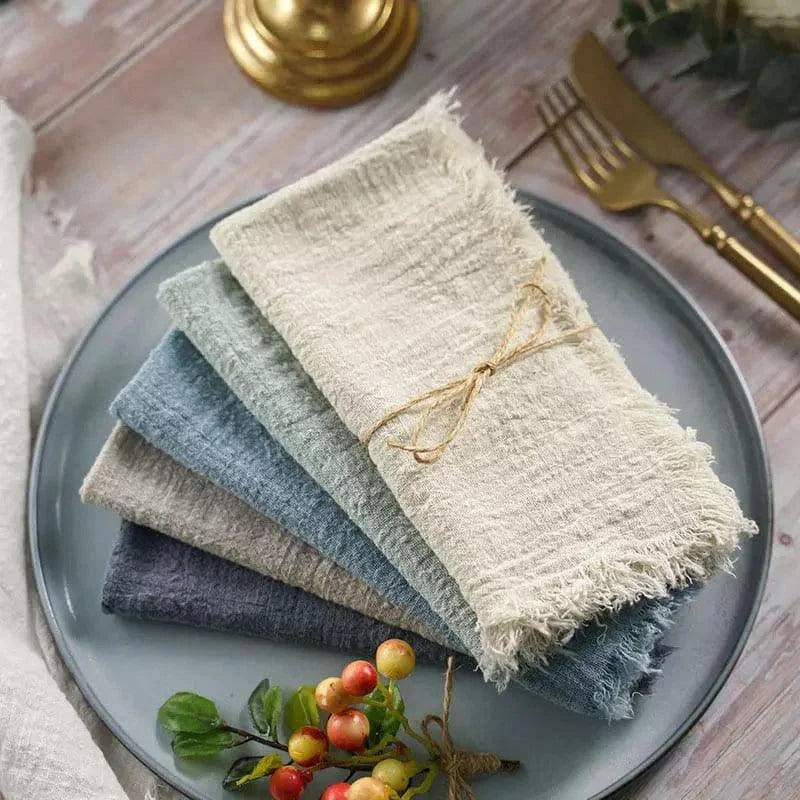 Rustic cotton napkins set of 20