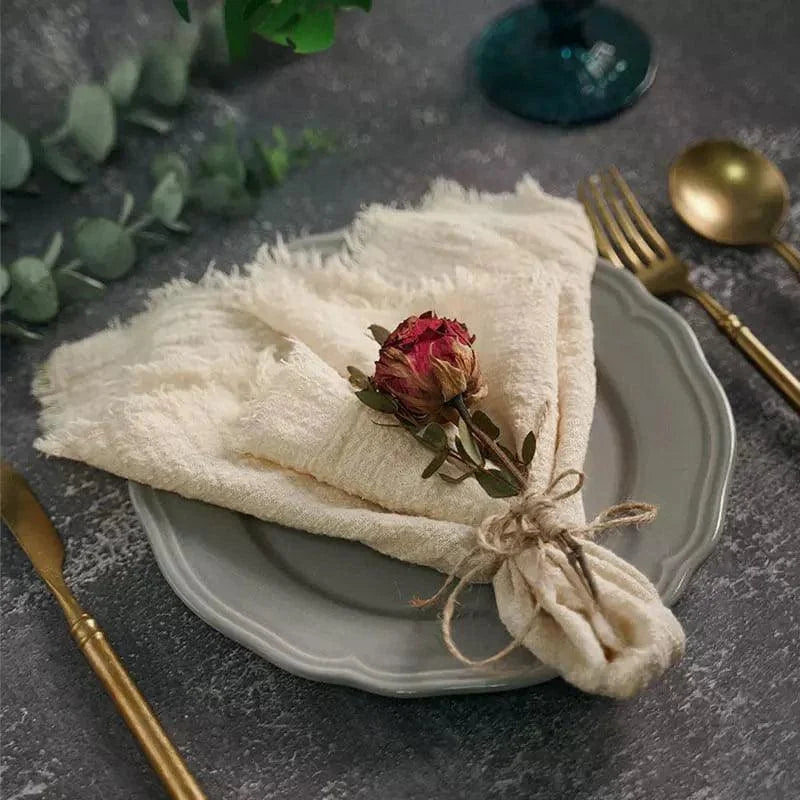 Rustic cotton napkins set of 20 – view 2