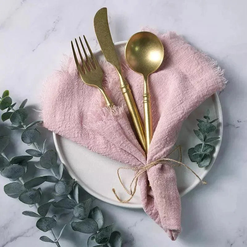 Rustic cotton napkins set of 20 – view 3