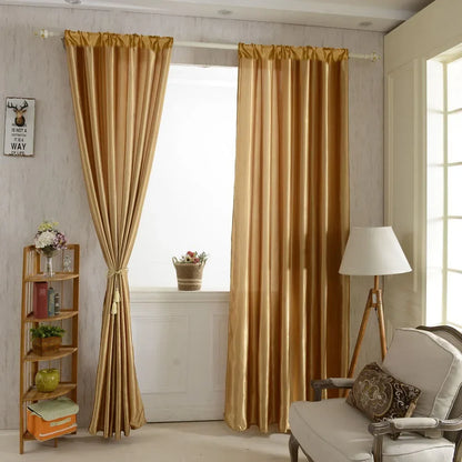 Satin-Finish Rod-Pocket Curtain Panel – 5 Colours – view 2