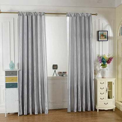 Satin-Finish Rod-Pocket Curtain Panel – 5 Colours – view 4