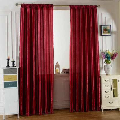 Satin-Finish Rod-Pocket Curtain Panel – 5 Colours – view 6