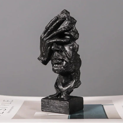 See No Evil Vintage Resin Face Sculpture – view 6