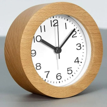 Silent Natural Wood Table Alarm Clock – view 3