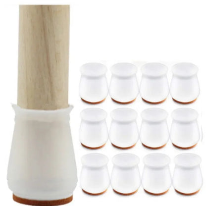 Silicone & Felt Chair Leg Floor Protectors – 16 or 48 Pack – view 3