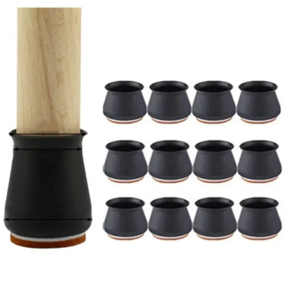 Silicone & Felt Chair Leg Floor Protectors – 16 or 48 Pack – view 4