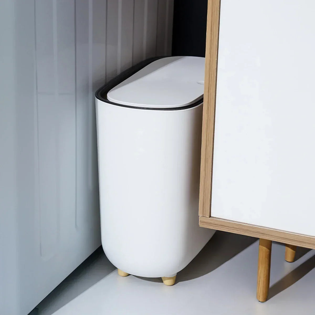 Slim Press-Lid Sealed Waste Bin – view 2