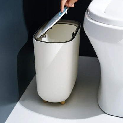 Slim Press-Lid Sealed Waste Bin – view 3