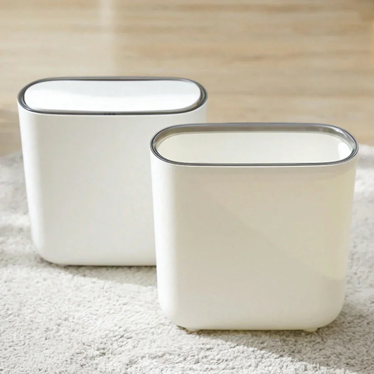 Slim Press-Lid Sealed Waste Bin – view 5
