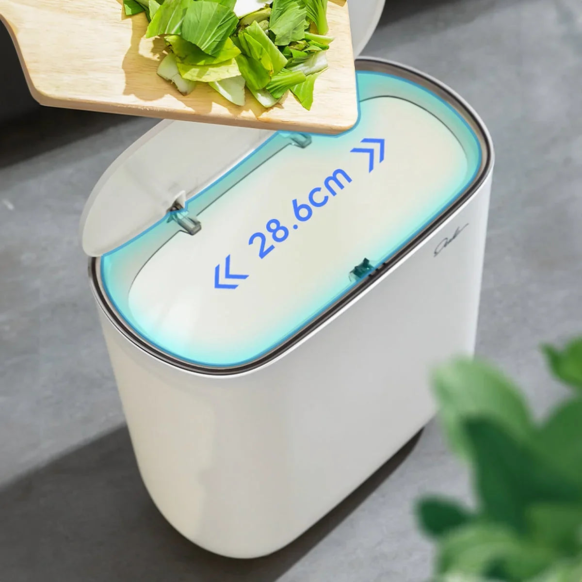 Slim Press-Lid Sealed Waste Bin – view 6