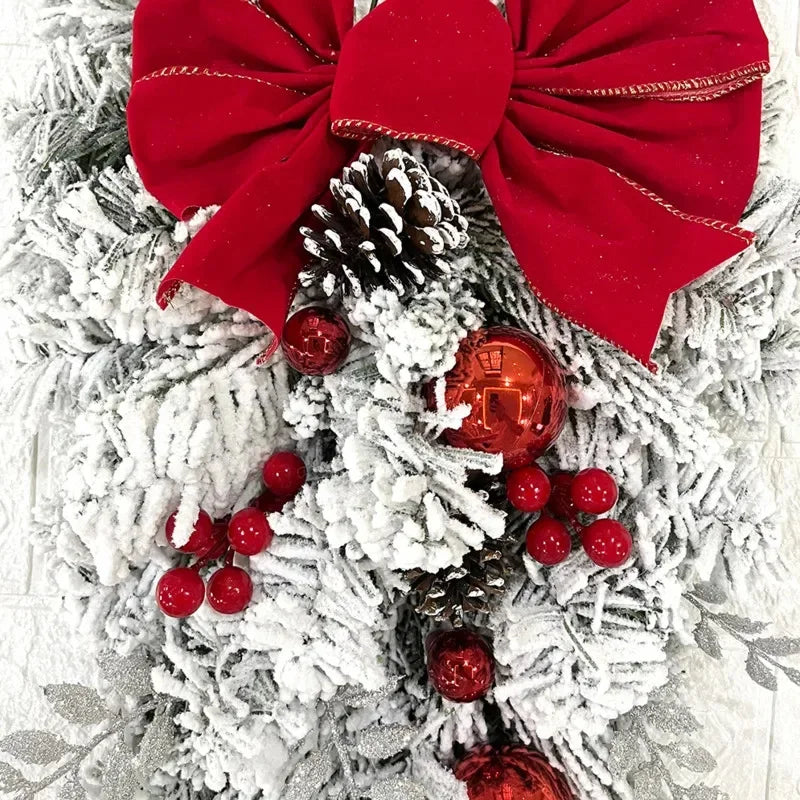 Snow-Finish Christmas Door Wreath – 3 Sizes – view 2