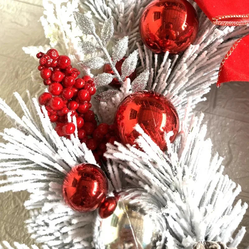 Snow-Finish Christmas Door Wreath – 3 Sizes – view 3