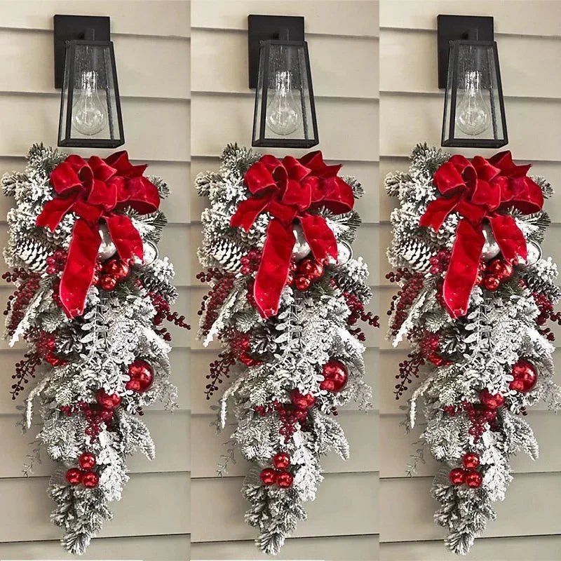 Snow-Finish Christmas Door Wreath – 3 Sizes – view 4