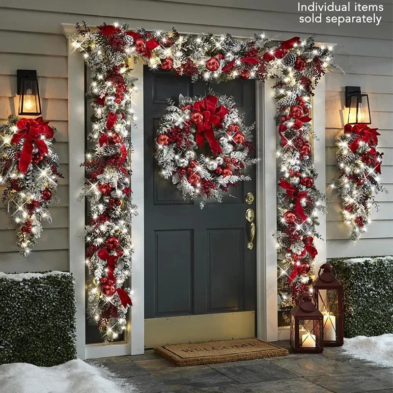 Snow-Finish Christmas Door Wreath – 3 Sizes – view 5