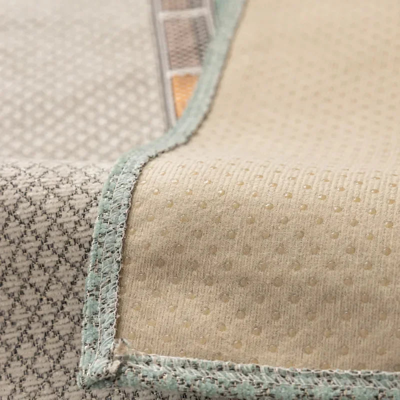 Soft Blue Chenille Non-Slip Sofa Protector – view 3