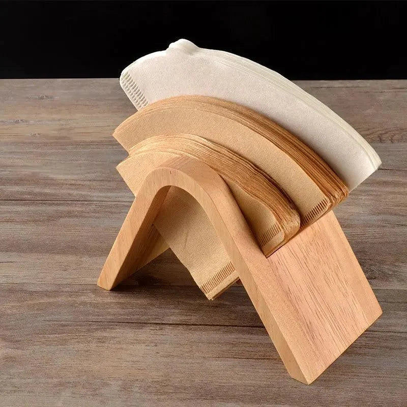 Solid Bamboo Vertical Coffee Filter Holder – view 2