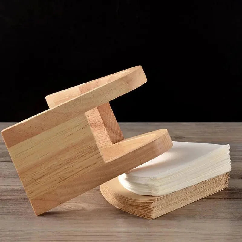 Solid Bamboo Vertical Coffee Filter Holder – view 3