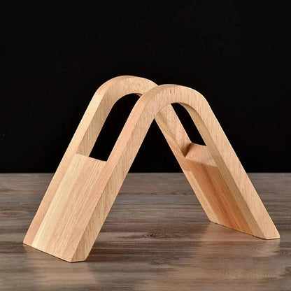 Solid Bamboo Vertical Coffee Filter Holder – view 4