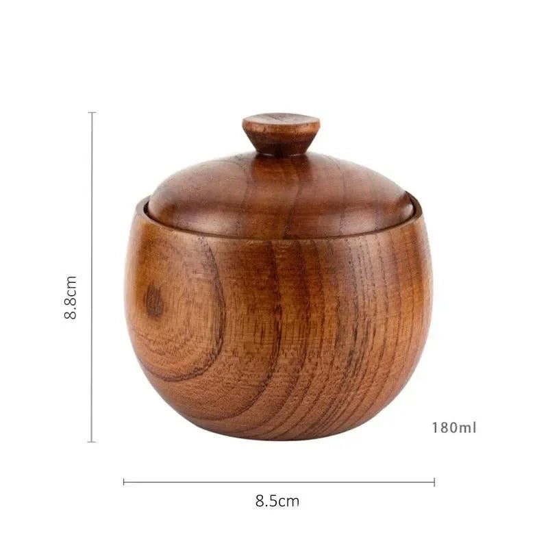 Solid Wood Spice Organiser Set with Jars & Spoons – view 8