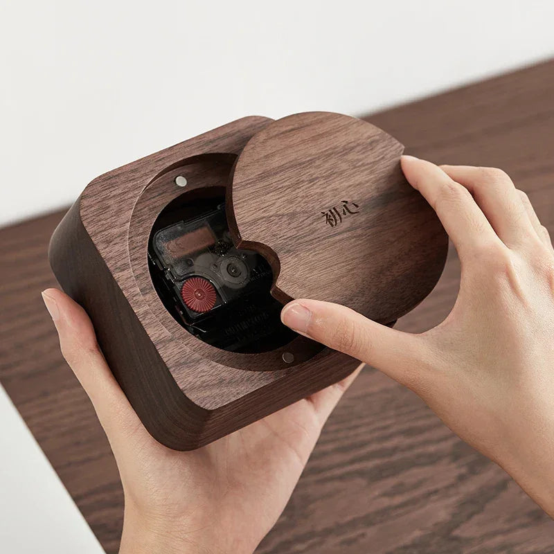 11cm Solid Wood Square Desk Clock – view 8