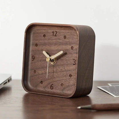 11cm Solid Wood Square Desk Clock – view 9