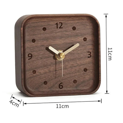 11cm Solid Wood Square Desk Clock – view 11