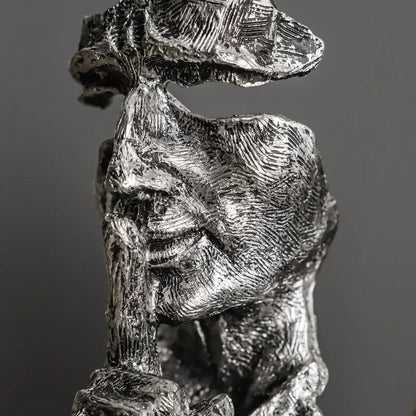 Speak No Evil Vintage Resin Face Sculpture – view 2