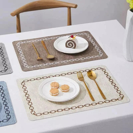 Square non-slip textile placemats