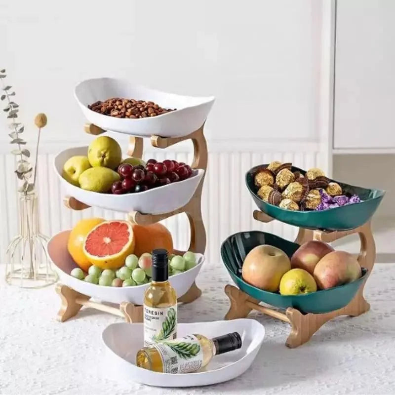 Stackable bamboo fruit basket – view 2