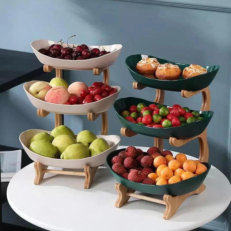 Stackable bamboo fruit basket – view 3
