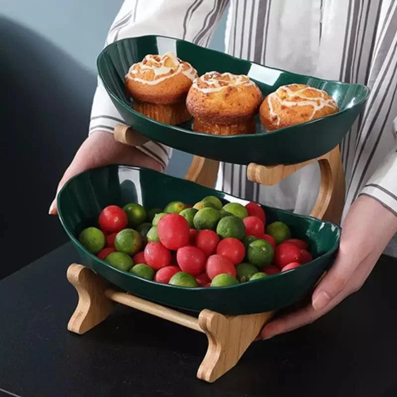 Stackable bamboo fruit basket – view 4