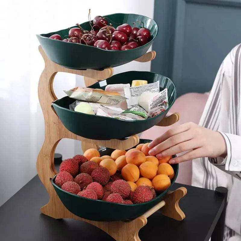 Stackable bamboo fruit basket – view 5