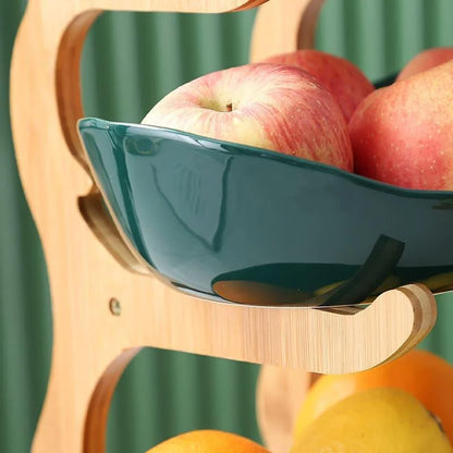 Stackable bamboo fruit basket – view 7