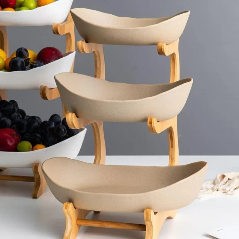 Stackable bamboo fruit basket – view 10
