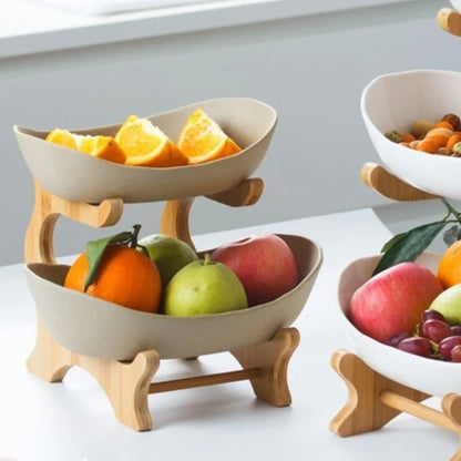 Stackable bamboo fruit basket – view 11