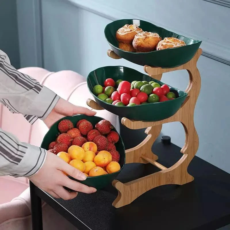 Stackable bamboo fruit basket – view 12