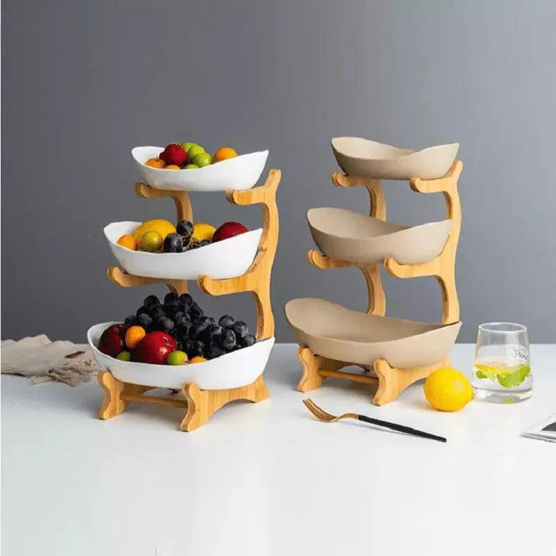 Stackable bamboo fruit basket – view 13