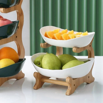 Stackable bamboo fruit basket – view 17