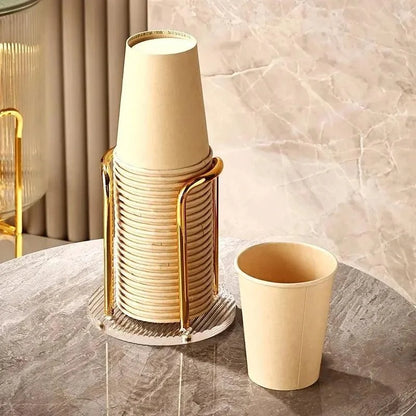 Stainless Steel & Acrylic Disposable Cup Organiser