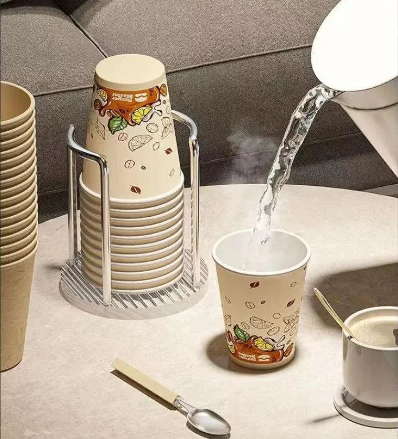 Stainless Steel & Acrylic Disposable Cup Organiser – view 4