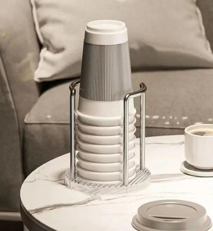 Stainless Steel & Acrylic Disposable Cup Organiser – view 6