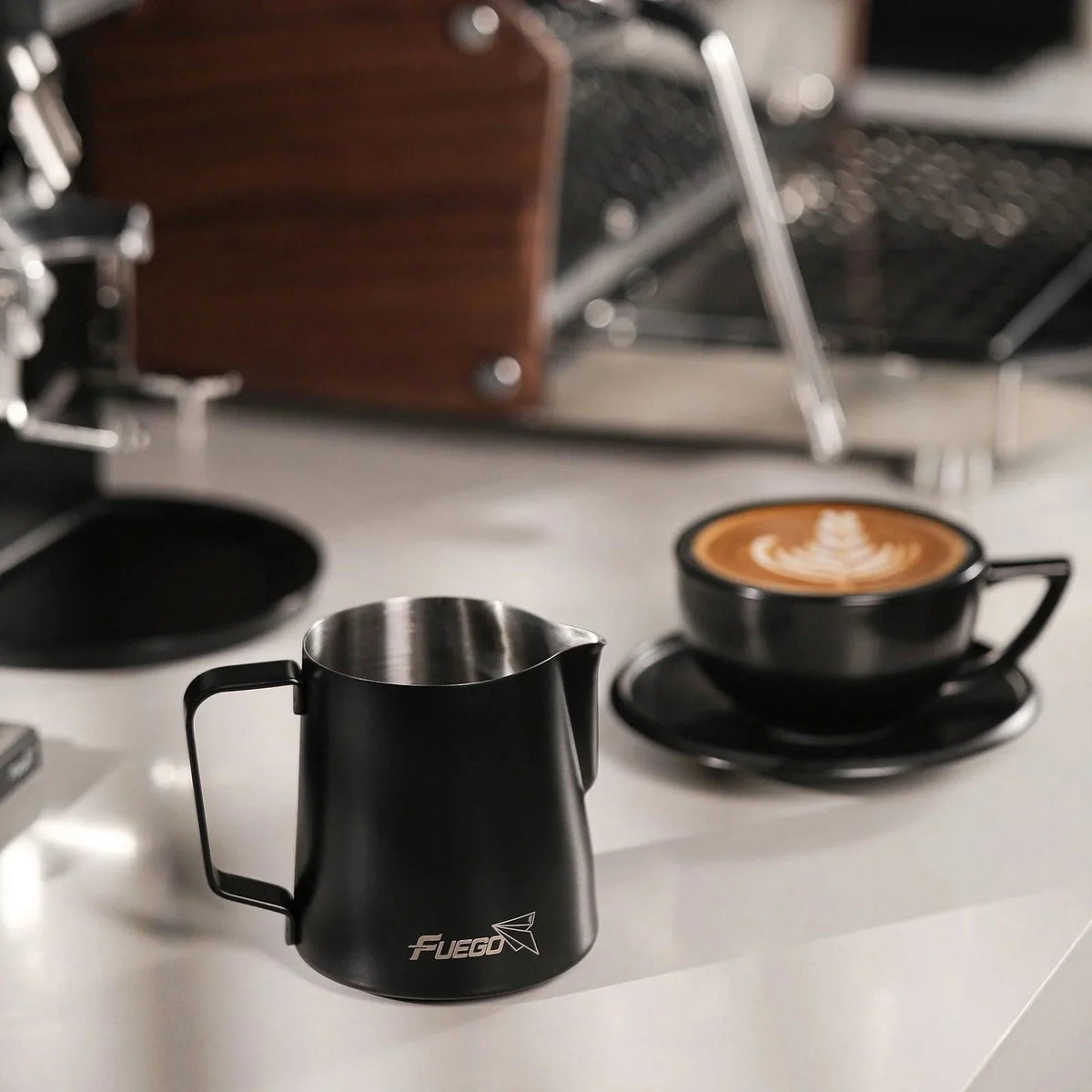 Stainless Steel Latte Art Milk Pitcher – view 2