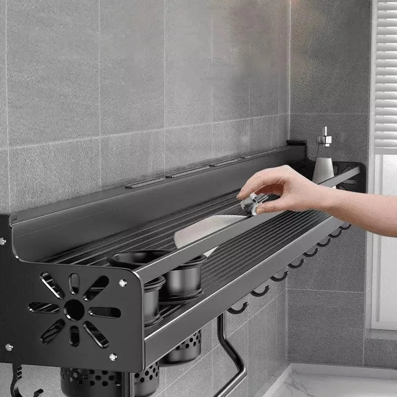 Stainless steel multifunction kitchen wall shelf – view 2