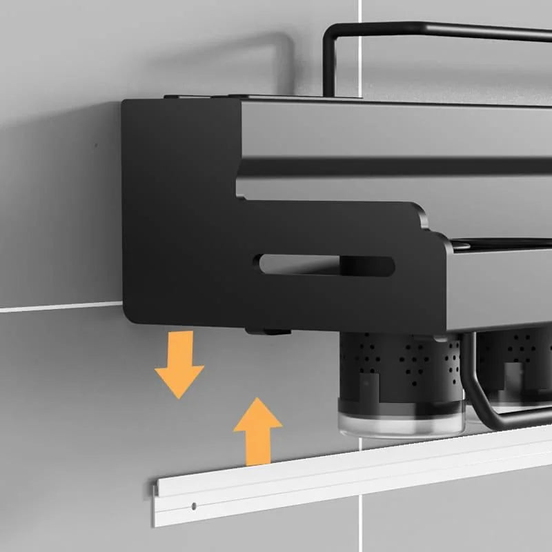 Stainless steel multifunction kitchen wall shelf – view 3